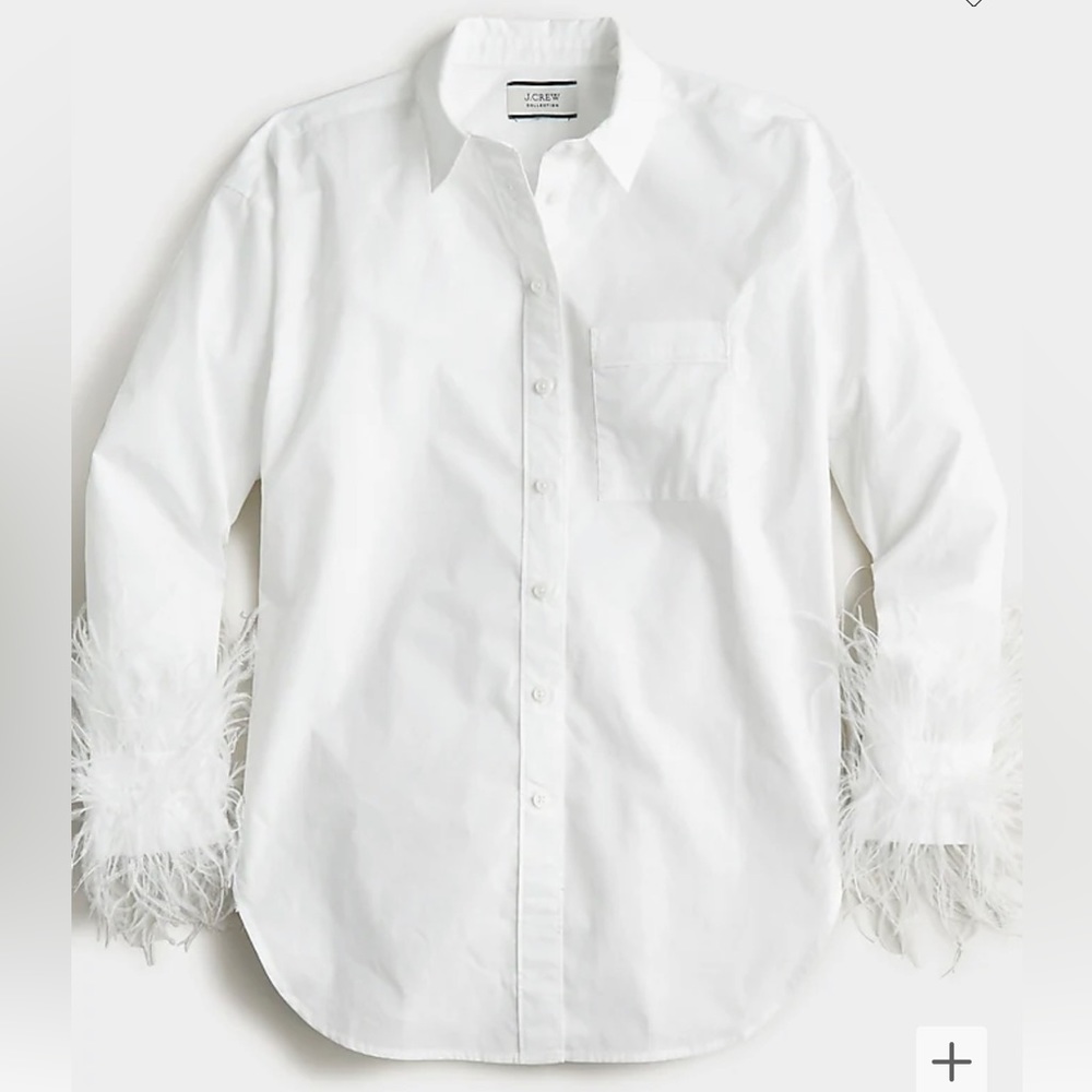 J. Crew Feather Button Up